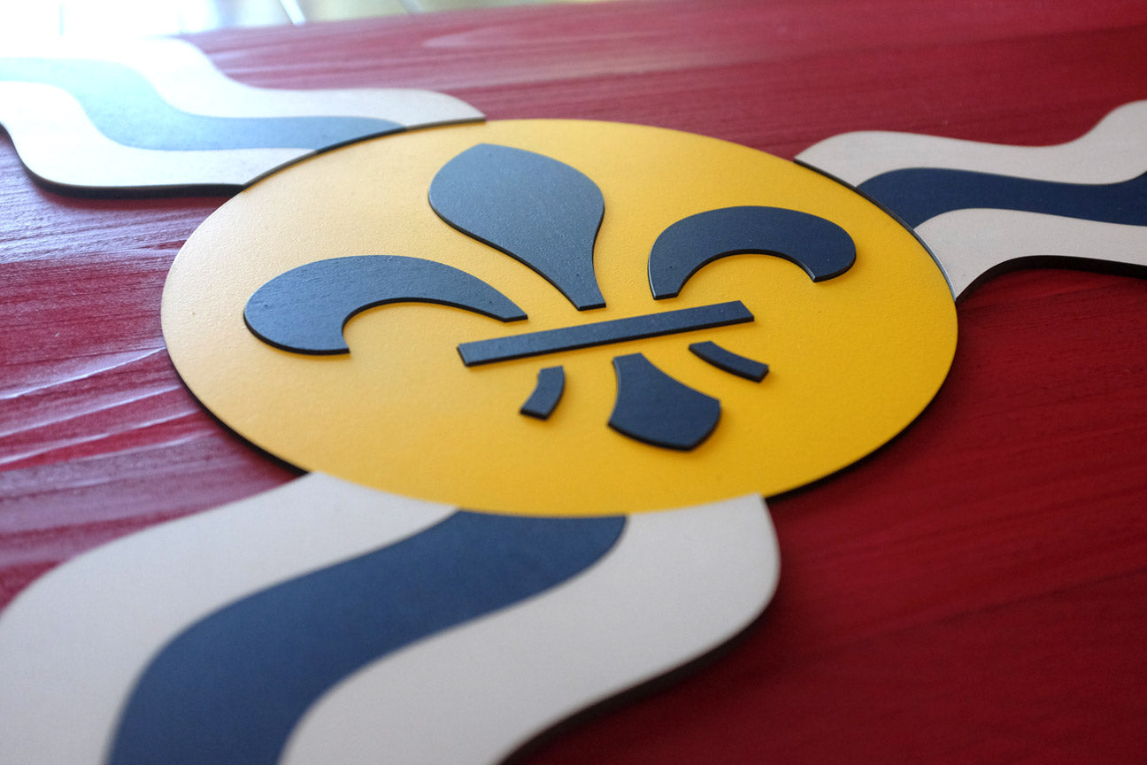 St. Louis Wooden Flag by Patriot Wood