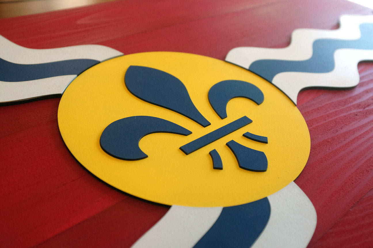 St. Louis Wooden Flag by Patriot Wood