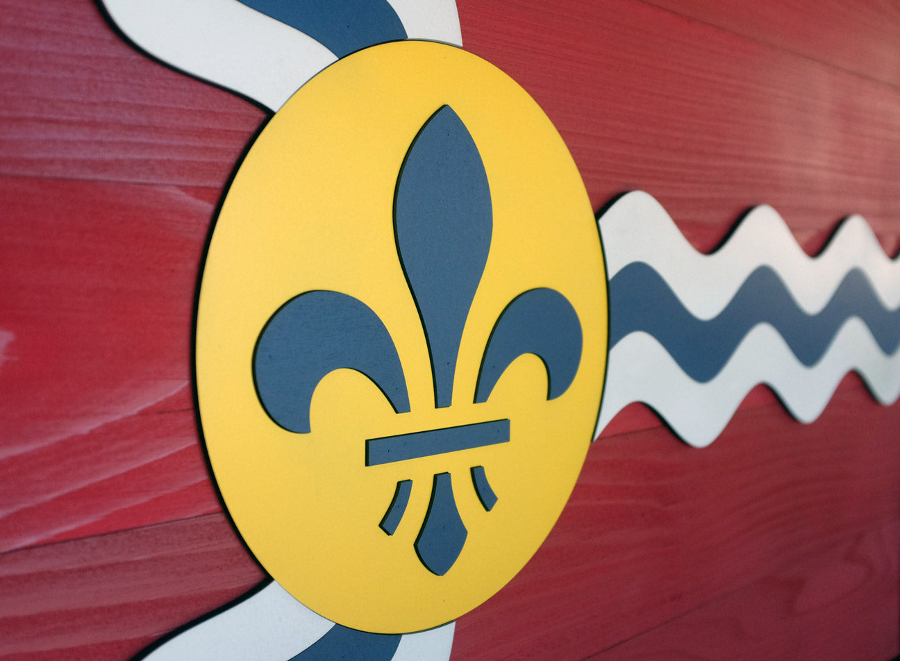 St. Louis Wooden Flag by Patriot Wood