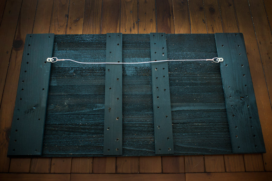 Thin Blue Line Vintage Wooden Flag by Patriot Wood