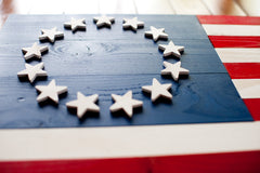 Betsy Ross wood flag, wooden flags by Patriot Wood