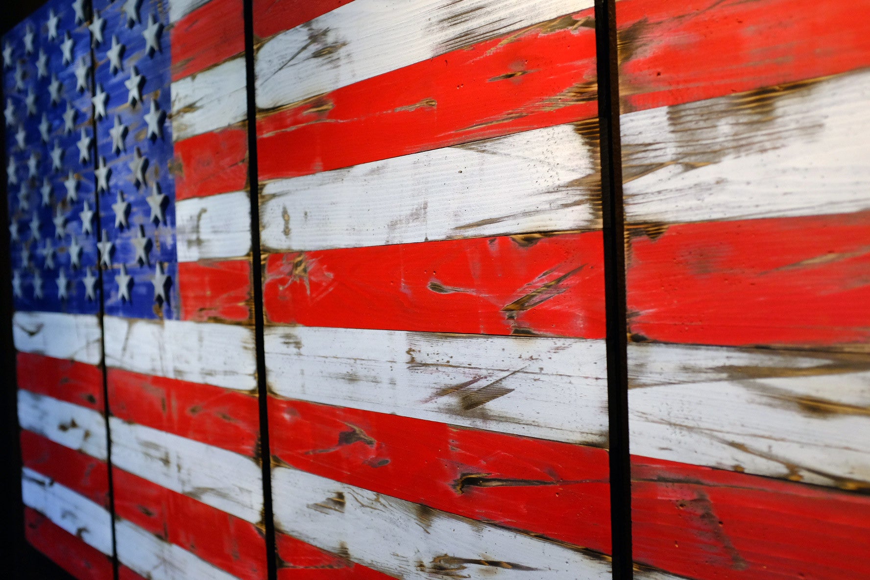 American Vintage 8-Foot Wood Flag