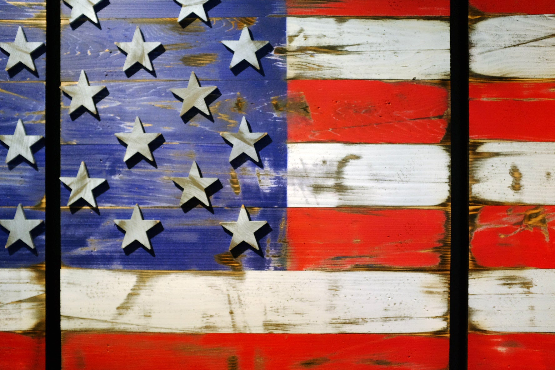 American Vintage 8-Foot Wood Flag