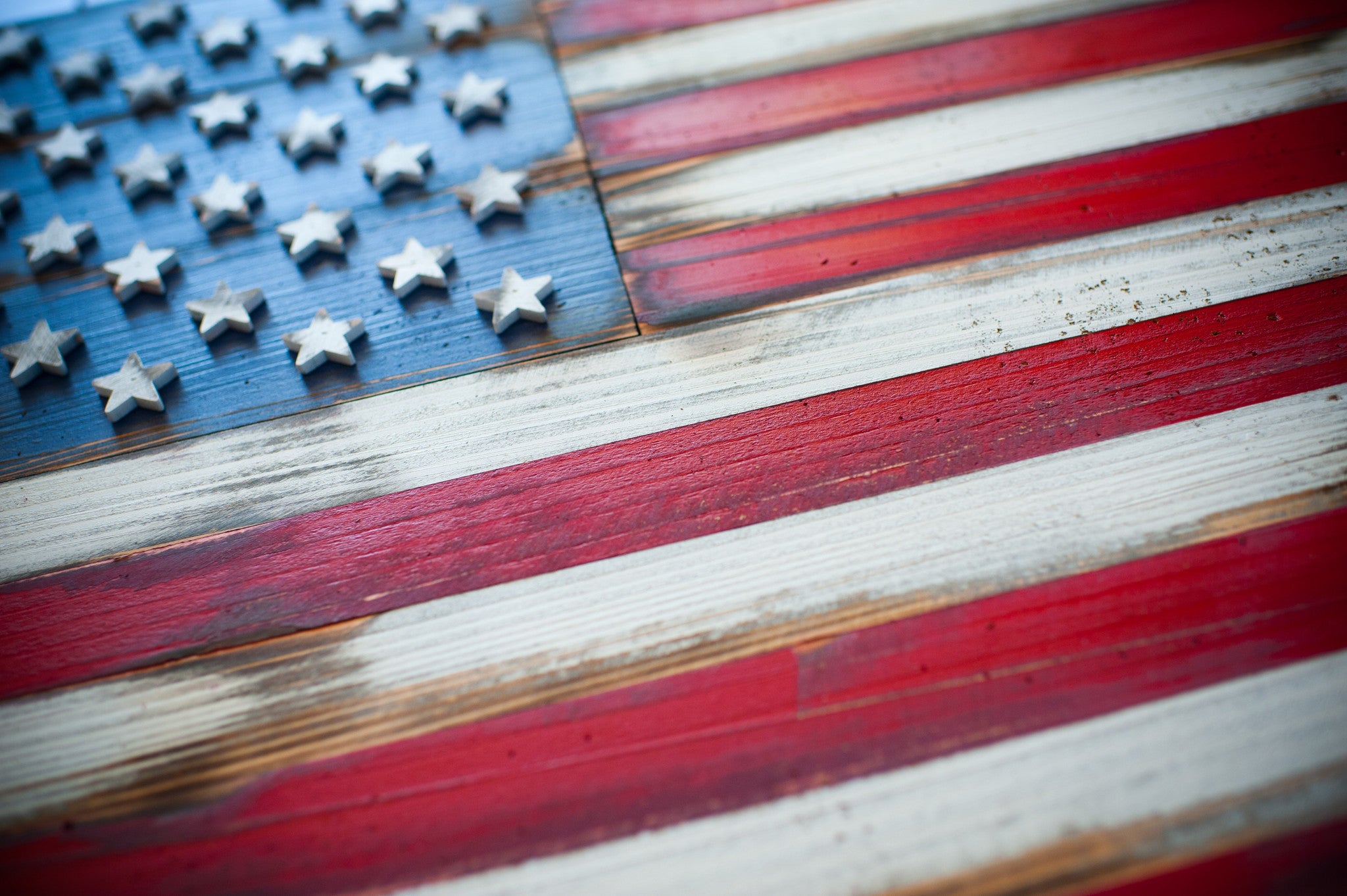 US Vintage Wooden Flag by Patriot Wood