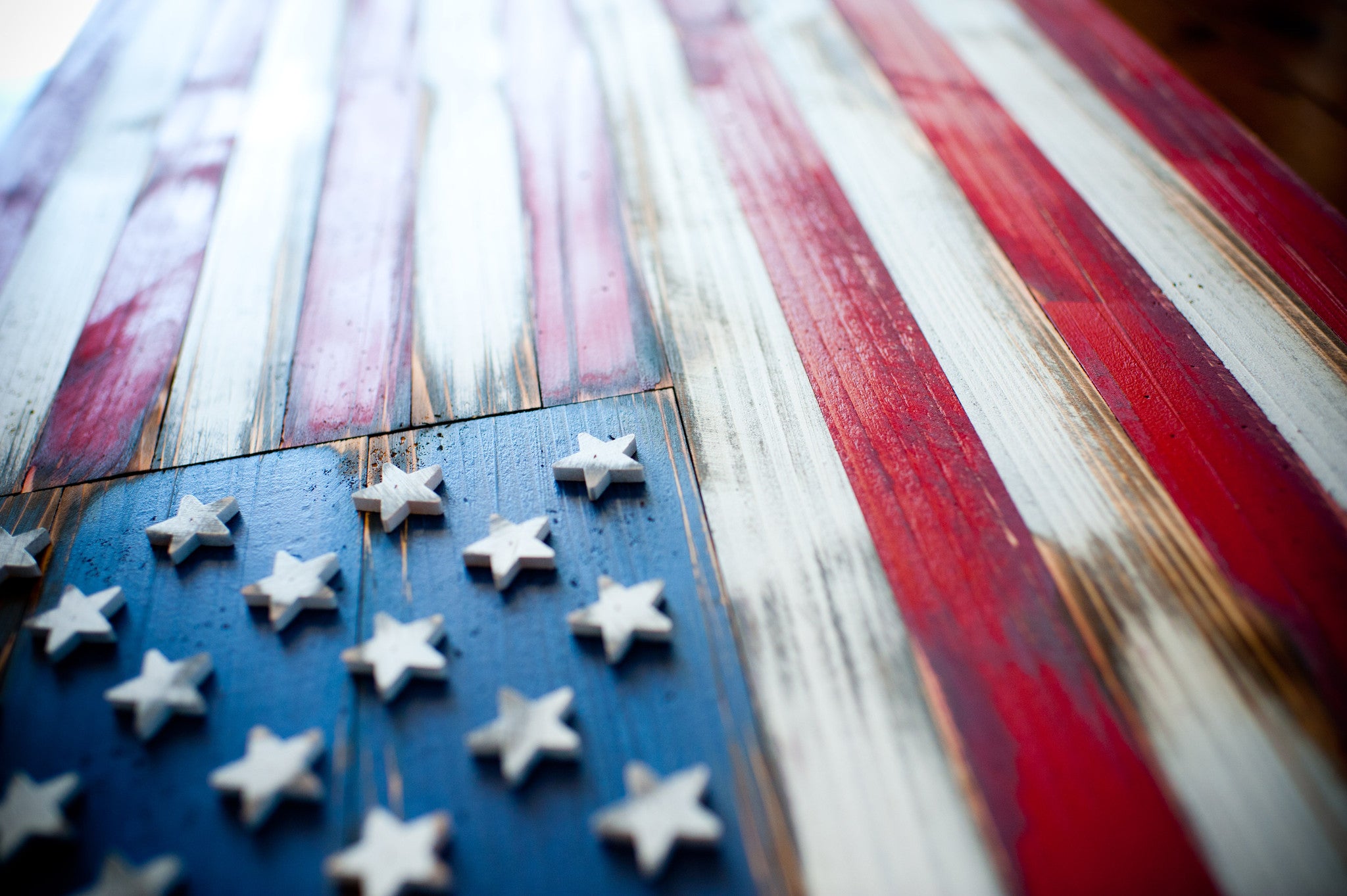 US Vintage Wooden Flag by Patriot Wood
