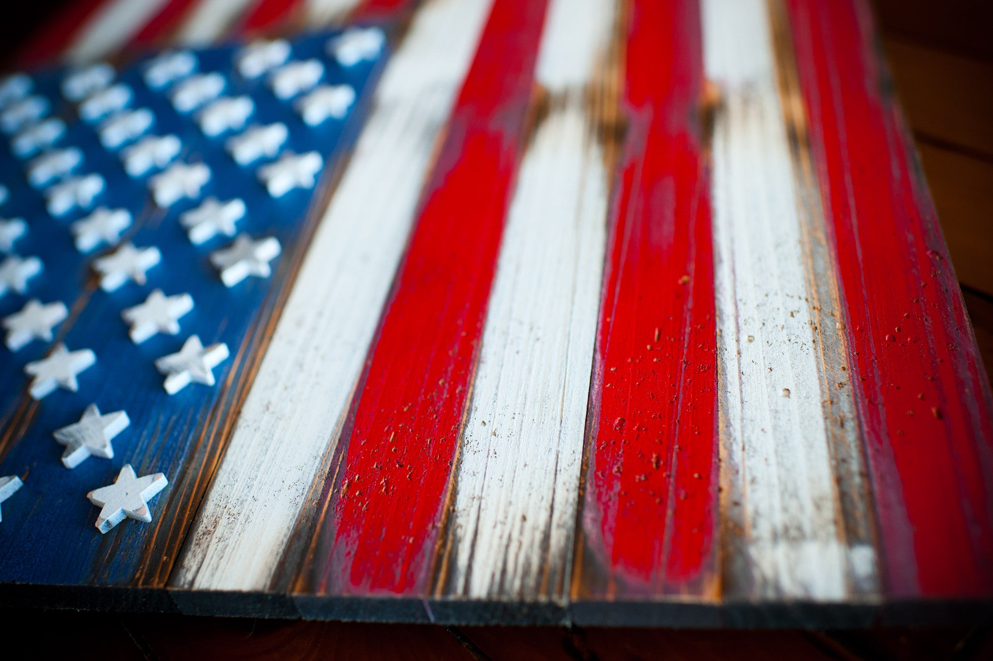 US Vintage Wooden Flag by Patriot Wood