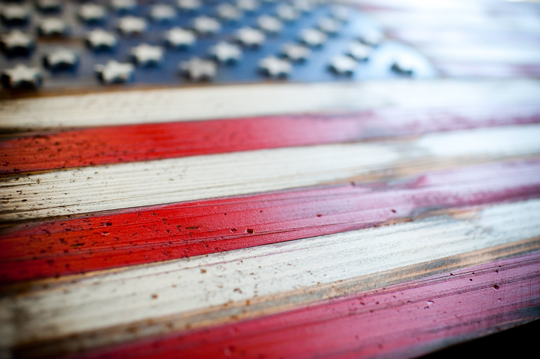 US Vintage Wooden Flag by Patriot Wood