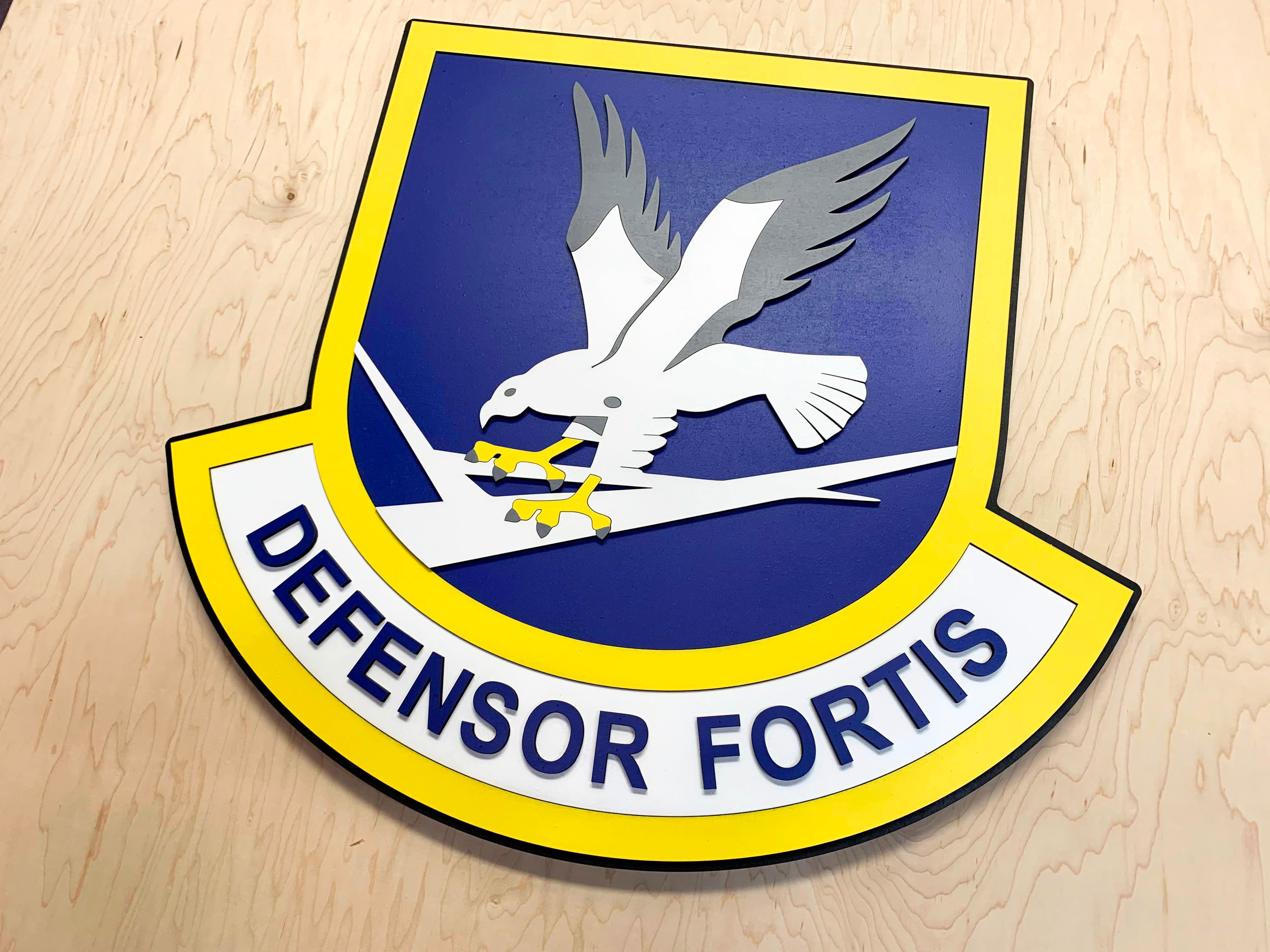 USAF Security Forces Wooden Patch by Patriot Wood