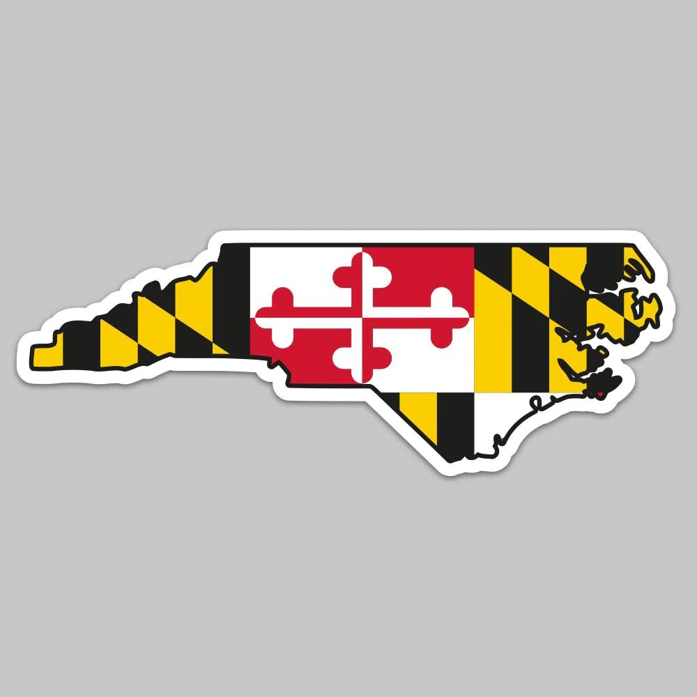 North Carolina Shaped Maryland Wood Flag