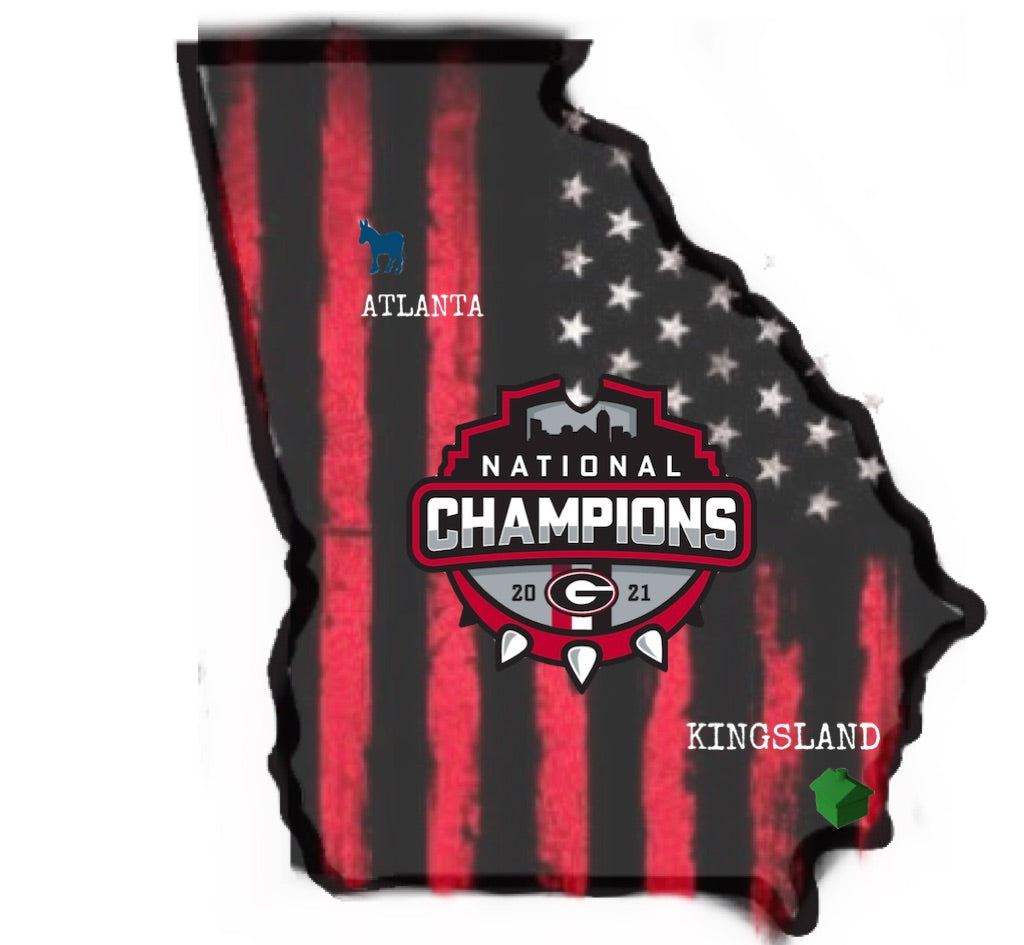 Custom UGA - Georgia State Shaped Wood Wall Art