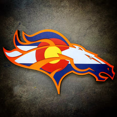 Colorado Denver Broncos Wood Wall Art
