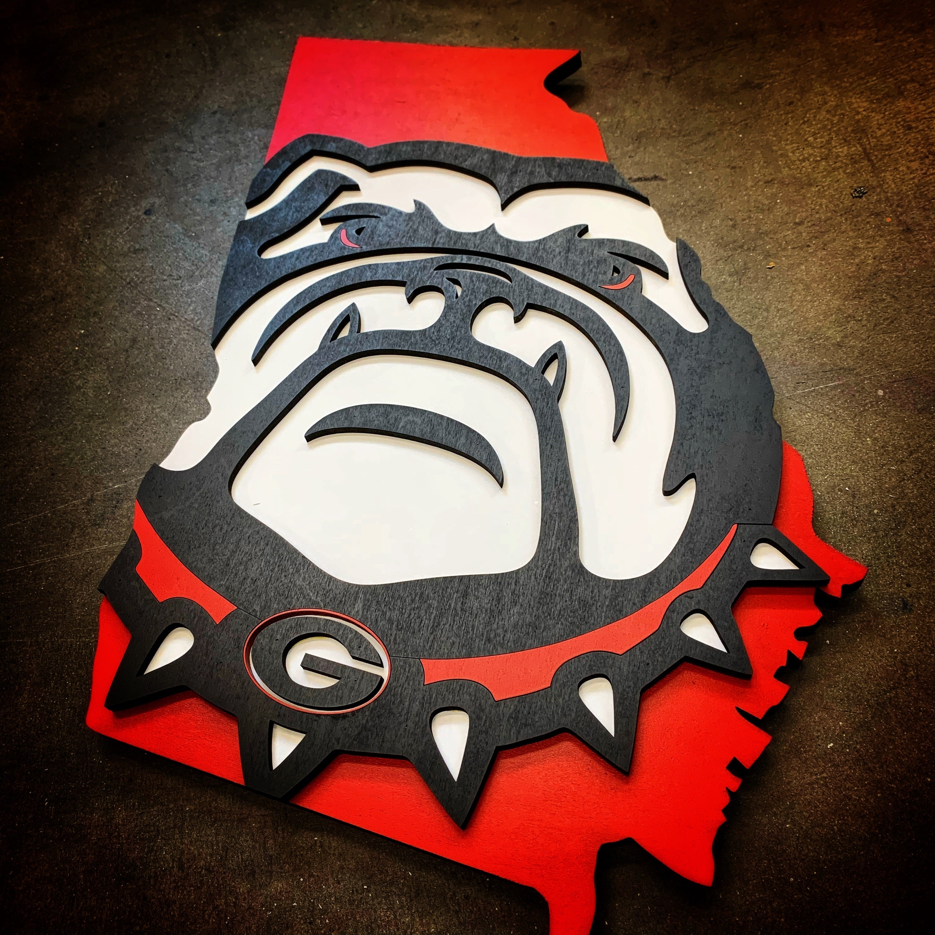 UGA Bulldog Wooden Wall Art - University of Georgia