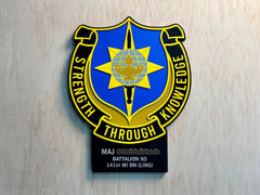 141st MI BN Custom Wood Award Plaque