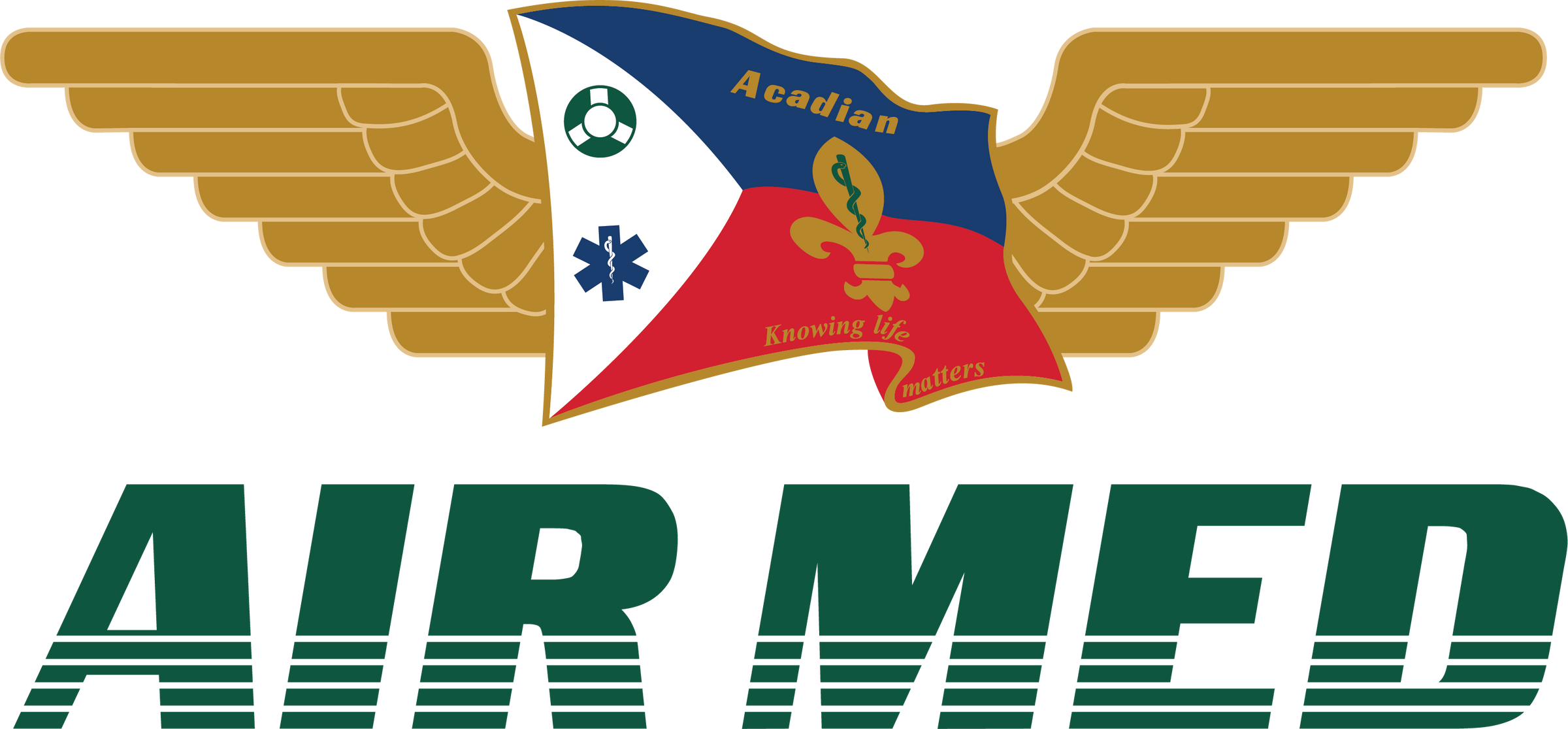 Acadian Retirement Wood Logo