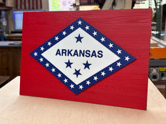 Arkansas Vintage Wood Flag