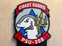 Coast Guard PSU-308 Custom Wood Award Plaque