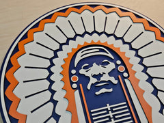 Chief Illiniwek Wood Sign