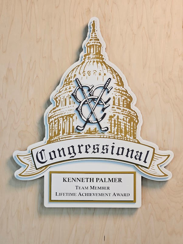 Congressional Country Club Custom Wood Award Plaque