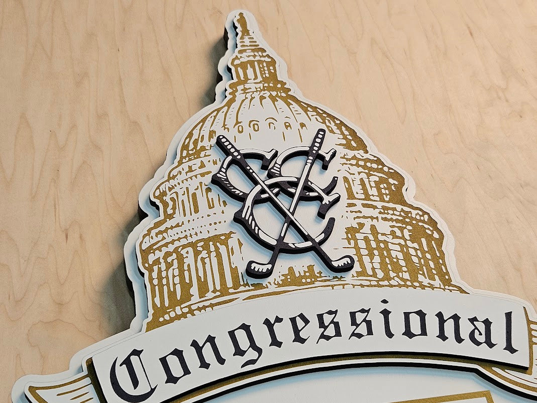 Congressional Country Club Custom Wood Award Plaque