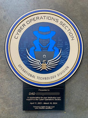 Cyber Operations Section Custom Wood Plaque