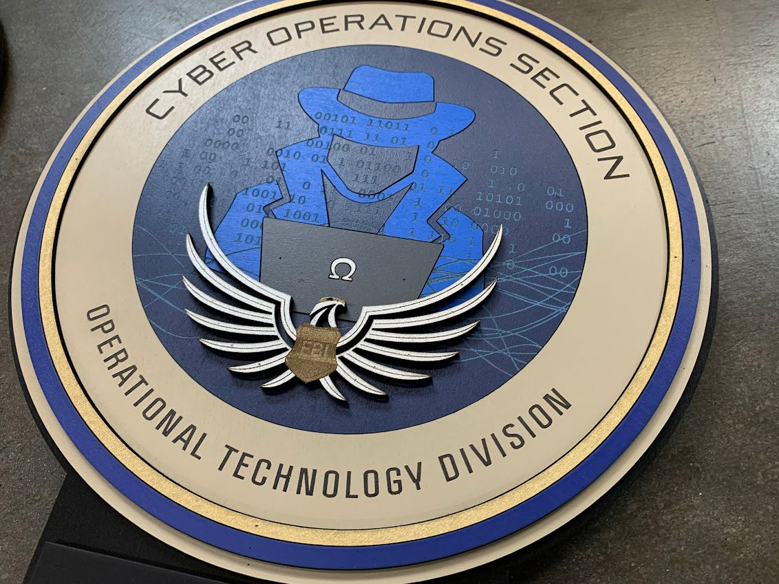 Cyber Operations Section Custom Wood Plaque