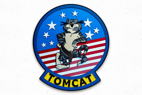 F-14 Topcat Topgun Wooden Patch by Patriot Wood