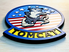 F-14 Topcat Topgun Wooden Patch by Patriot Wood