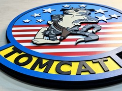 F-14 Topcat Topgun Wooden Patch by Patriot Wood