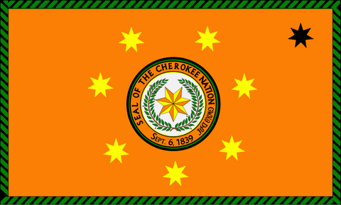 Cherokee Nation Wood Flag