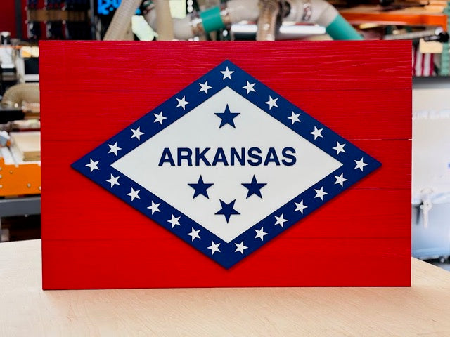 Arkansas Wood Flag