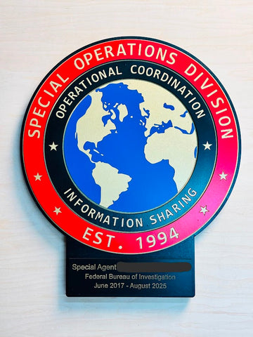 Special Operations Division Custom Wood Emblem