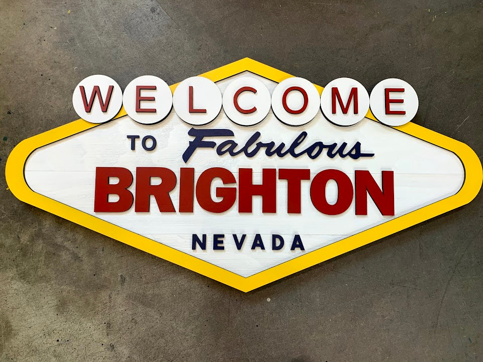 Customizable Welcome To Las Vegas Wood Sign