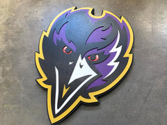 Baltimore Ravens Head Wooden Logo by Patriot Wood