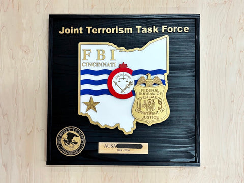 Custom Cincinnati JTTF Wood Wall Art