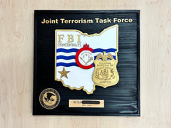 Custom Cincinnati JTTF Wood Wall Art