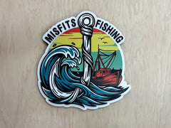 Misfits Fishing Custom Wood Logo