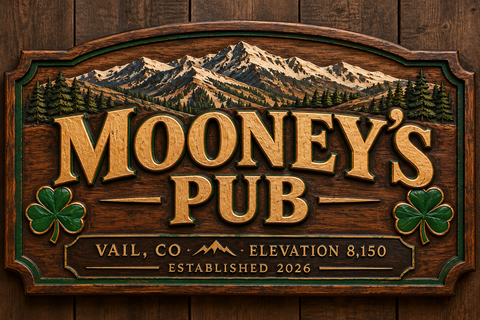 Mooney's Pub Custom Wood Sign