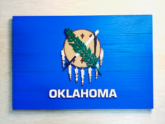 Oklahoma Wood Flag