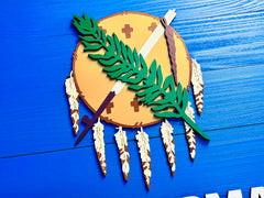 Oklahoma Wood Flag