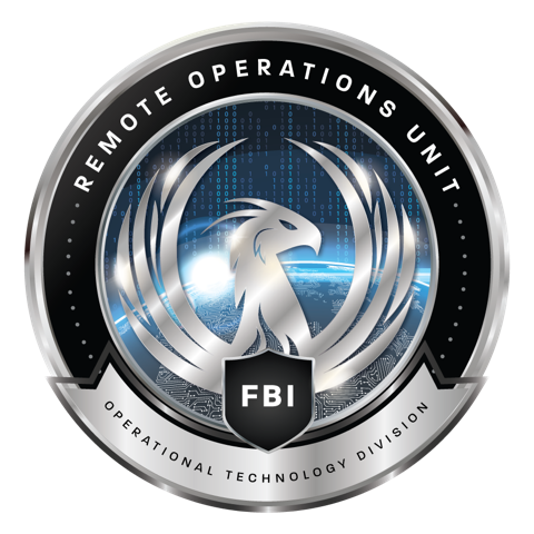 Thin Blue Line w/ FBI Remote Operations Unit Emblem