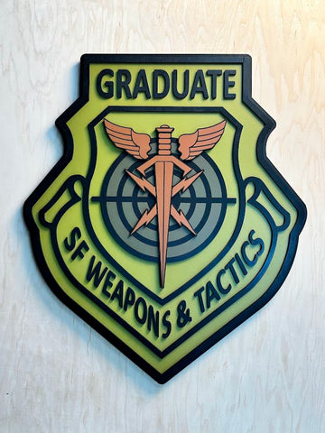 SF Weapons & Tactics Graduate Custom Award Plaque