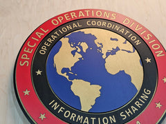 Special Operations Division Custom Wood Emblem