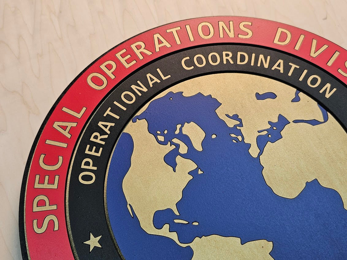 Special Operations Division Custom Wood Emblem