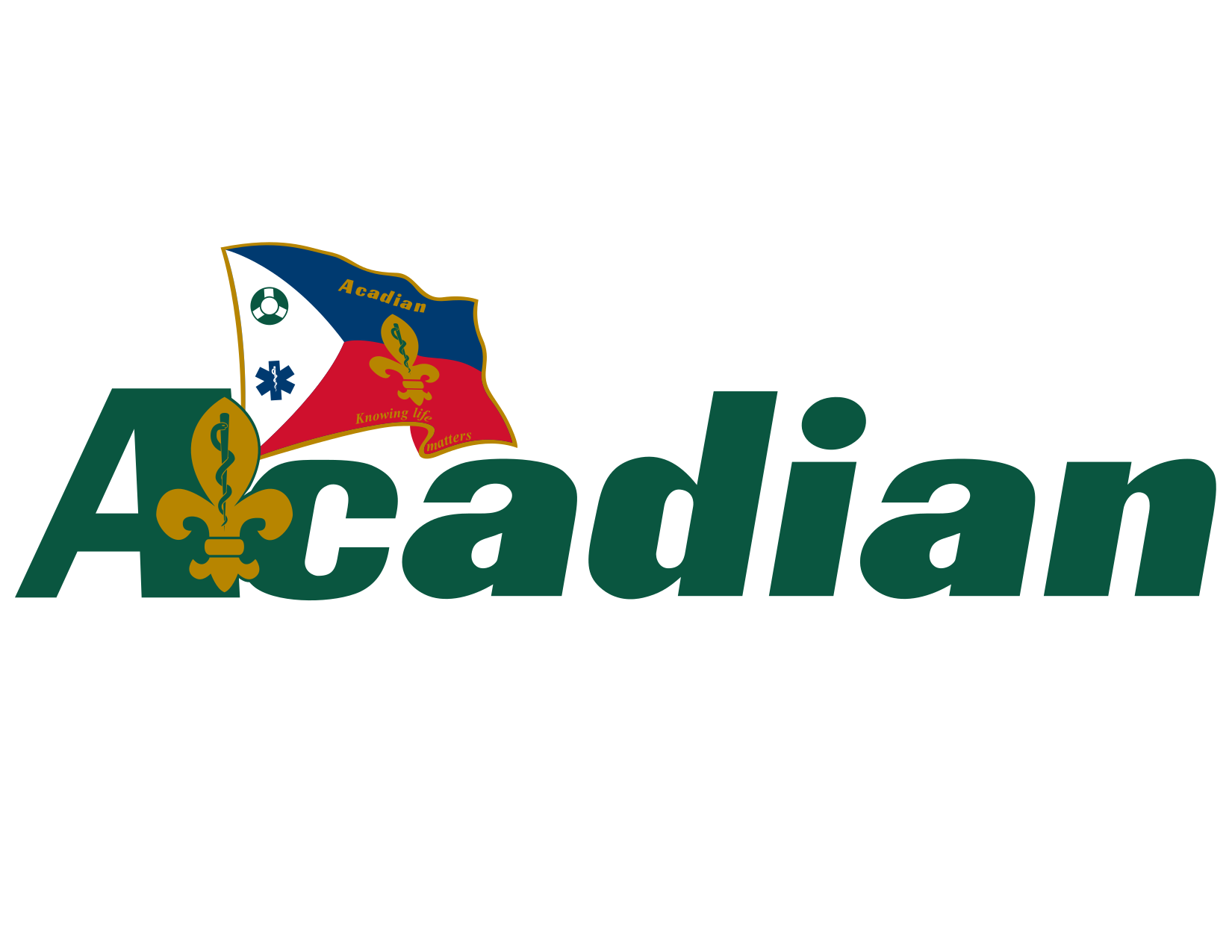 Acadian Retirement Wood Logo