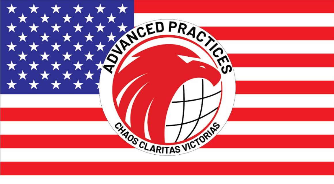 USA Vintage w/Custom AP Logo Wood Flag