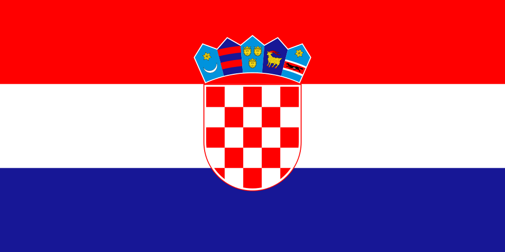 Croatia Wood Flag