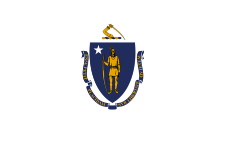 Massachusetts Vintage Wood Flag