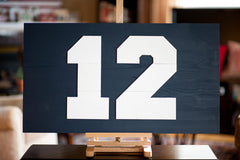 Seahawks 12th Man Wood Flag, wooden wall art by Patriot Wood