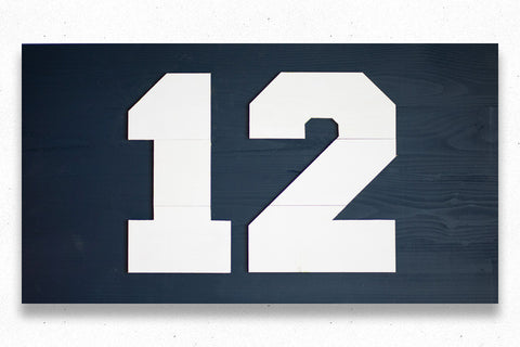 Seahawks 12th Man Wood Flag, wooden wall art by Patriot Wood