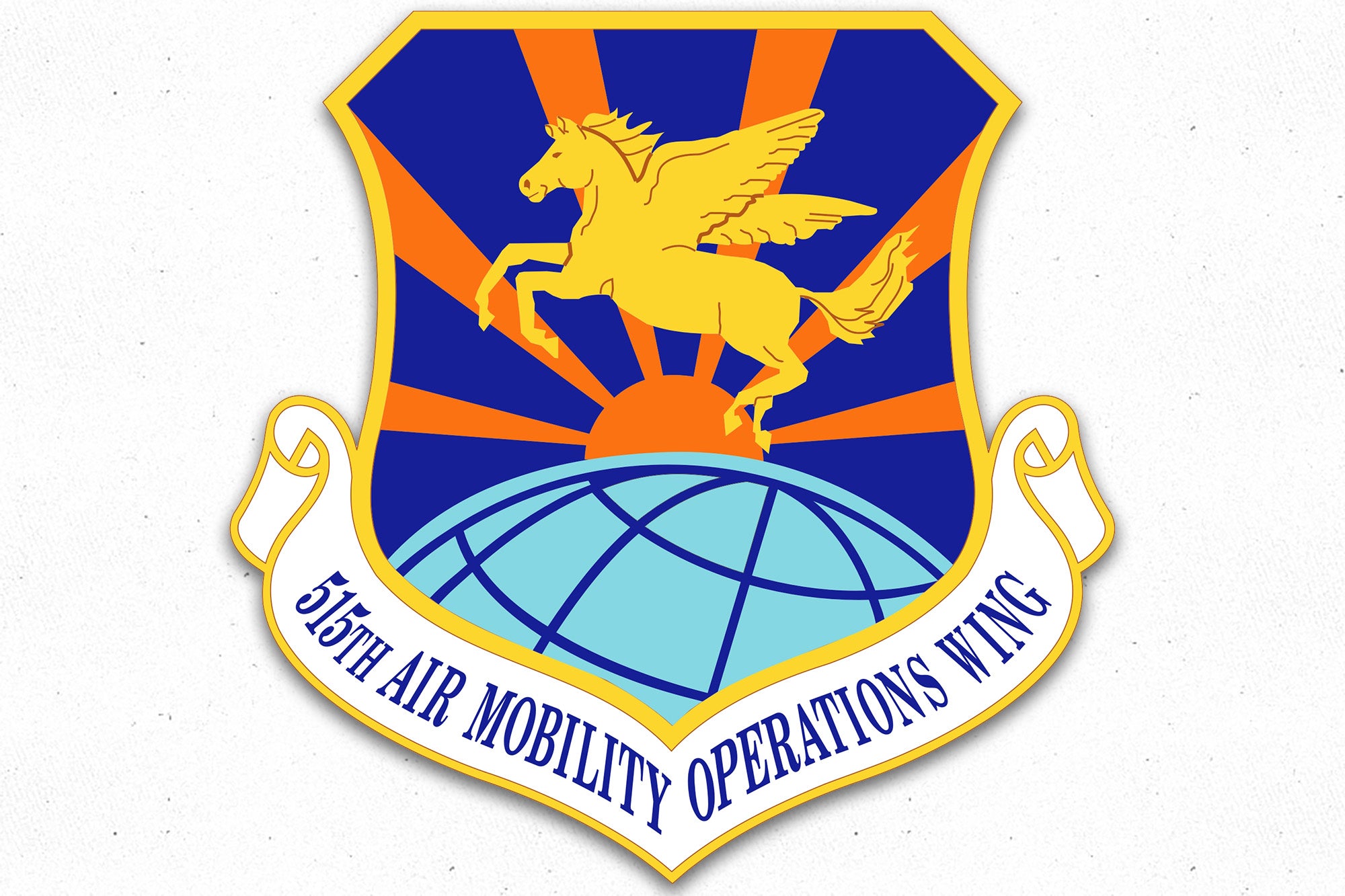 515th Air Mobility Operations Wing Wood Patch